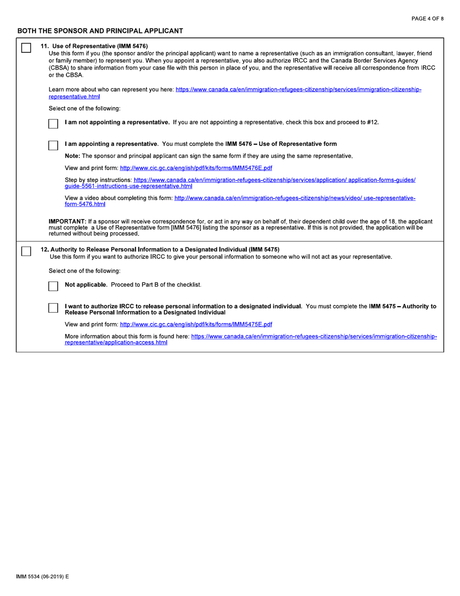 Form IMM5534 Document Checklist - Dependent Child - Canada, Page 4