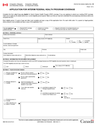 Document preview: Form IMM5564 Application for Interim Federal Health Program Coverage - Canada