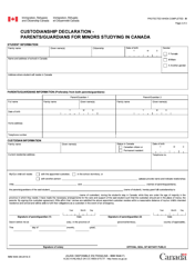 Form IMM5646 Custodianship Declaration - Custodian for Minors Studying in Canada - Canada, Page 2