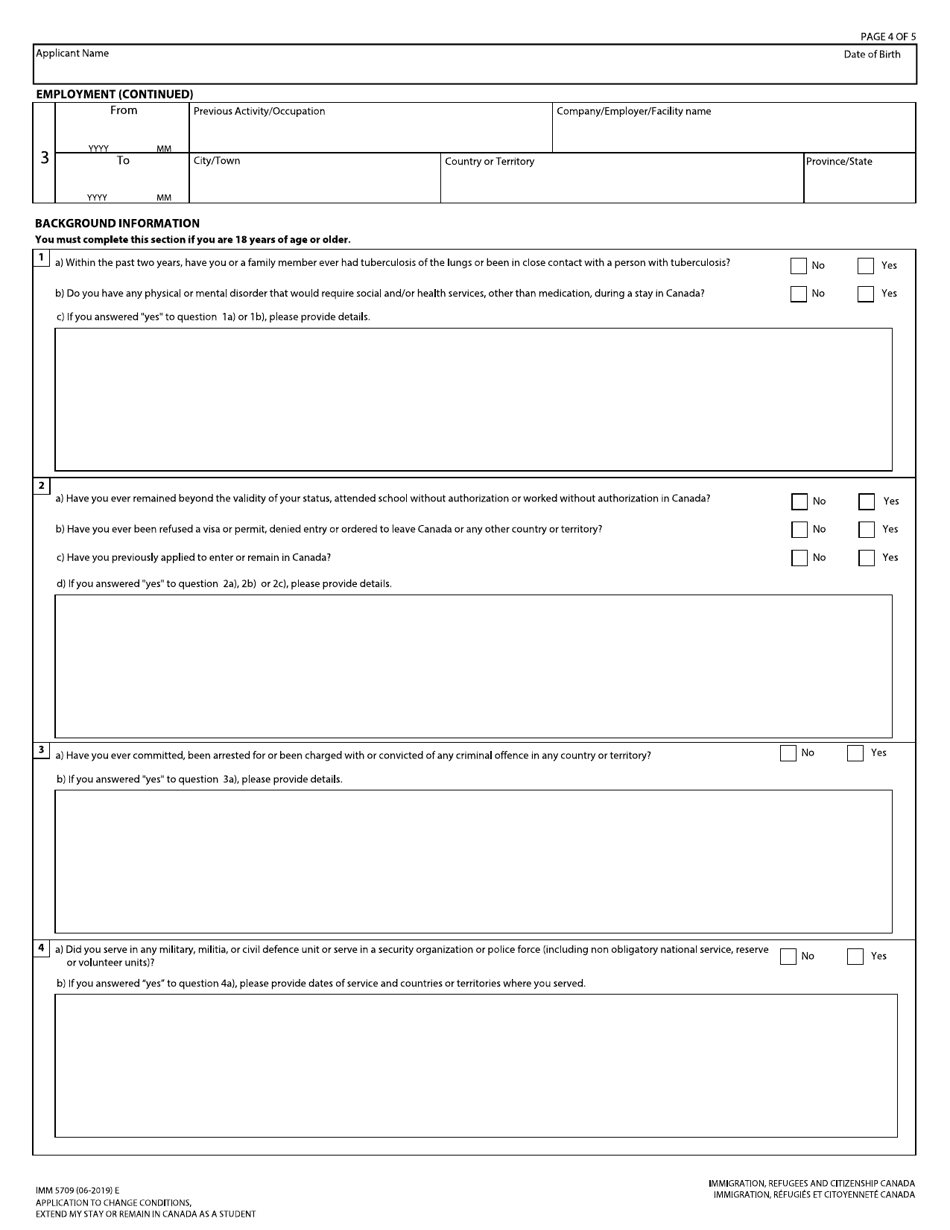 Form IMM5709 - Fill Out, Sign Online and Download Fillable PDF, Canada ...