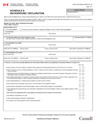 Form IMM5669 Schedule A Download Fillable PDF or Fill Online Background