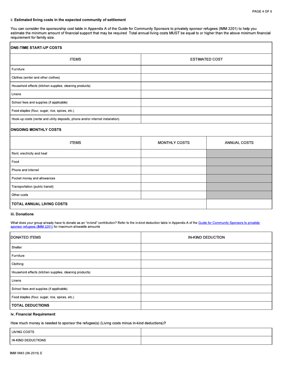 Form IMM5663 - Fill Out, Sign Online and Download Fillable PDF, Canada ...