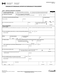 Forme IMM1344 Demande De Parrainage, Entente De Parrainage Et Engagement - Canada (French)