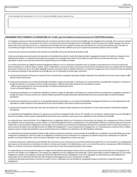Forme IMM1344 Demande De Parrainage, Entente De Parrainage Et Engagement - Canada (French), Page 5