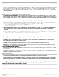 Forme IMM1344 Demande De Parrainage, Entente De Parrainage Et Engagement - Canada (French), Page 6