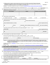 Forme CIT0002 Demande De Citoyennete Canadienne Adultes (18 Ans Ou Plus) Demande En Vertu Du Paragraphe 5(1) - Canada (French), Page 2