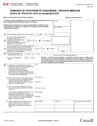 Document preview: Forme CIT0003 Demande De Citoyennete Canadienne - Enfants Mineurs - Canada (French)