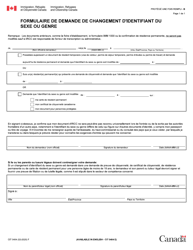 Document preview: Forme CIT0404 Formulaire De Demande De Changement D'identifiant Du Sexe Ou Genre - Canada (French)