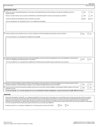 Forme IMM1294 Demande De Permis D&#039;etudes Presentee a L&#039;exterieur Du Canada - Canada (French), Page 4