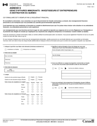 Forme IMM0008 Agenda 6 Gens D&#039;affaires Immigrants - Investiseurs Et Entrepreneurs a Destination Du Quebec - Canada (French)