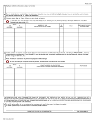 Forme IMM1444 Demande D&#039;approbation De La Readaptation - Canada (French), Page 2