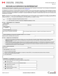 Forme IMM5476 Recours Aux Services D&#039;un Representant - Canada (French)