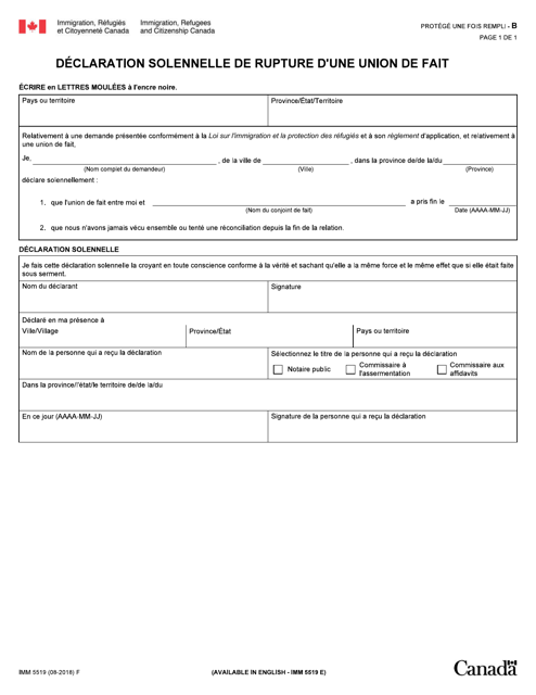 Forme IMM5519  Printable Pdf