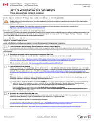 Forme IMM5533 Liste De Verification DES Documents - Epoux (Incluant Les Enfants a Charge) - Canada (French)