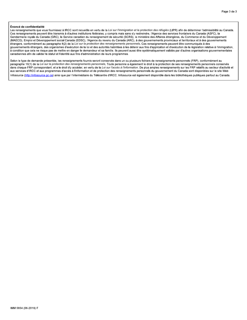 Forme IMM5654 Engagement Lie a Une Demande De Permis De Travail Visee Par Une Dispense De Letude Dimpact Sur Le Marche Du Travail (Eimt) Dans Le Cadre Du Programme Pilote Dimmigration Au Canada Atlantique (Pica) - Canada (French), Page 3