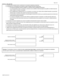 Forme IMM5782 Demande De Renonciation Volontaire Au Statut De Resident Permanent - Canada (French), Page 2