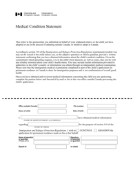 Document preview: Medical Condition Statement - Canada