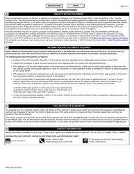 Form PPTC463A Additional Information for Children in Foster Care and Children Undergoing an Adoption Process in Canada - Canada, Page 2