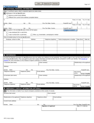 Form PPTC190 Adult Travel Document Application for Stateless and Protected Persons in Canada (16 Years of Age or Over) - Canada, Page 3