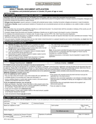 Form PPTC190 Adult Travel Document Application for Stateless and Protected Persons in Canada (16 Years of Age or Over) - Canada, Page 4