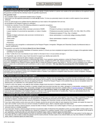 Form PPTC190 Adult Travel Document Application for Stateless and Protected Persons in Canada (16 Years of Age or Over) - Canada, Page 6