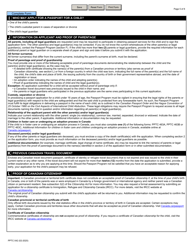 Form PPTC042 Child Abroad General Passport Application for Canadians Under 16 Years of Age Applying Outside of Canada and the Usa - Canada, Page 5