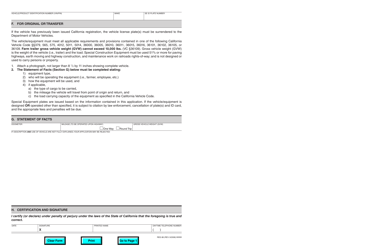 Form REG88 Application for Special Equipment Identification Plate - California, Page 2