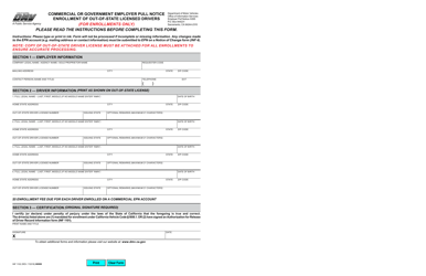Form INF1102 Commercial or Government Employer Pull Notice Enrollment of Out-of-State Licensed Drivers - California, Page 3