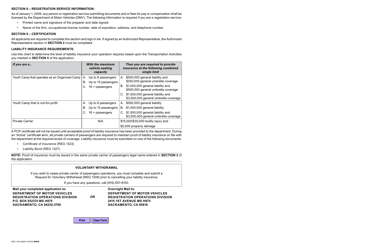 Form REG1300 Application for Private Carrier of Passengers Certificate - California, Page 3