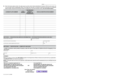 Form REG1300 Application for Private Carrier of Passengers Certificate - California, Page 6