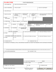 Document preview: NAVPERS Form 1070/607 Court Memorandum