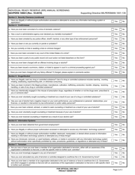 NAVPERS Form 1080/3 Individual Ready Reserve (Irr) Annual Screening, Page 2