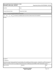 NAVPERS Form 1300/18 New Construction Screening Form, Page 2