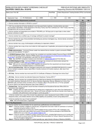 NAVPERS Form 1300/22 Mobilization Deployment Screening Checklist, Page 4