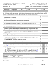NAVPERS Form 1300/22 Mobilization Deployment Screening Checklist, Page 6