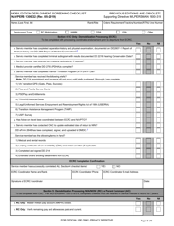 NAVPERS Form 1300/22 Mobilization Deployment Screening Checklist, Page 8