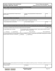 NAVPERS Form 1300/26 Coastal Riverine Screening, Page 2