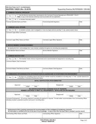NAVPERS Form 1306/93 Recruiting Duty Screening, Page 2