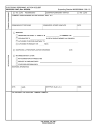 NAVPERS Form 1306/7 Electronic Personnel Action Request, Page 2