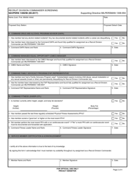 NAVPERS Form 1306/96 Recruit Division Commander Screening, Page 2