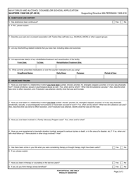 NAVPERS Form 1306/100 Navy Drug and Alcohol Counselor School Application, Page 2