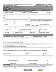 NAVPERS Form 1400/2 Enlisted Selection Board Member/Recorder Application, Page 2