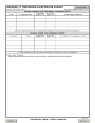 NAVPERS Form 1331/6 Swo(N) Duty Preference &amp; Experience Survey, Page 3