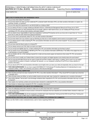 Document preview: NAVPERS Form 5211/15 Personally Identifiable Information (Pii) Spot Check Checklist