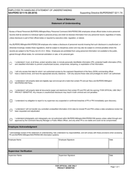 Document preview: NAVPERS Form 5211/16 Employee Pii Handling Statement of Understanding
