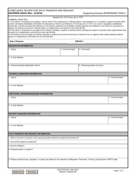 NAVPERS Form 5239/9 &quot;Compliance Review for Data Transfer and Request&quot;