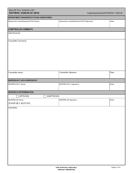 NAVPERS Form 12300/24 Billet Fill Checklist, Page 2