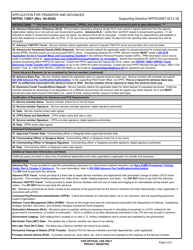 Form NPPSC1300/1 Application for Transfer and Advances, Page 5