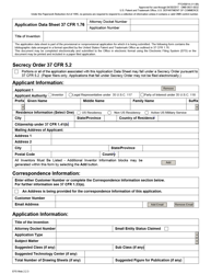 Document preview: Form PTO/SB/14 Application Data Sheet 37 Cfr 1.76