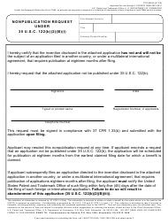 Document preview: Form PTO/SB/35 Nonpublication Request Under 35 U.s.c. 122(B)(2)(B)(I)